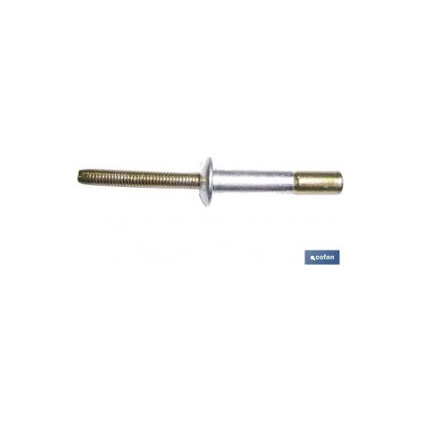 Pack mit 200 strukturellen Stahlnieten 6,4 x 14 mm