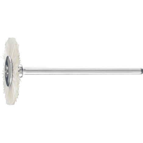 PFERD TOOLS Miniatur- Rundbürste RBU Ø22x2 mm Schaft-Ø2,34 mm weiße Schweineborste 10 Stk (1/4)