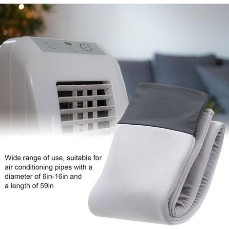 Isolation de tuyau de climatisation, couvercle de tuyau isolé pour climatiseurs portables, housse de protection contre la poussière de tuyau AC isolée réglable pour tuyau de climatisation de (1/5)