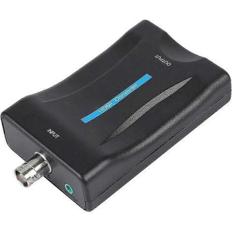 Abcrital – Adaptateur BNC vers HDMI – Convertisseur vidéo 1080p/720p – Entrée audio/vidéo RCA – Technologie de compensation 3D