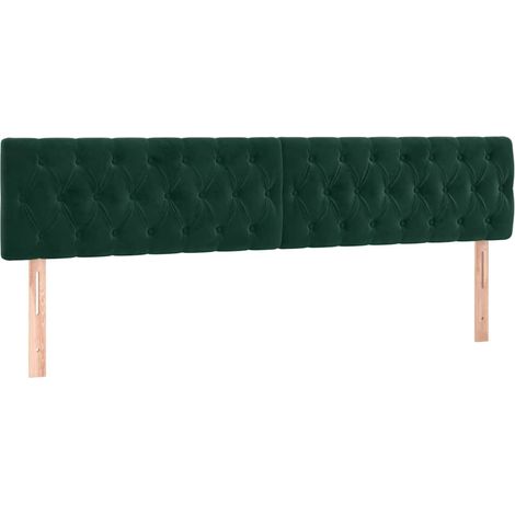 Maison Exclusive - Cabeceros terciopelo verde oscuro 180x7x78/88