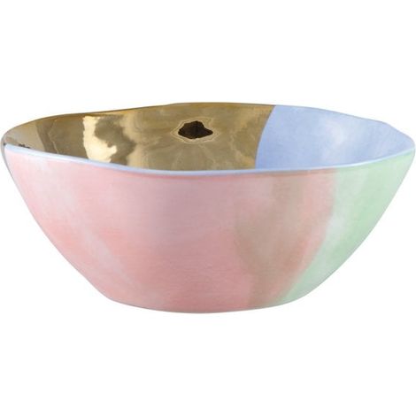 Saladier Tricolore en Porcelaine Bol de Présentation Multicolore 20 cm - PANGIVO (1/4)