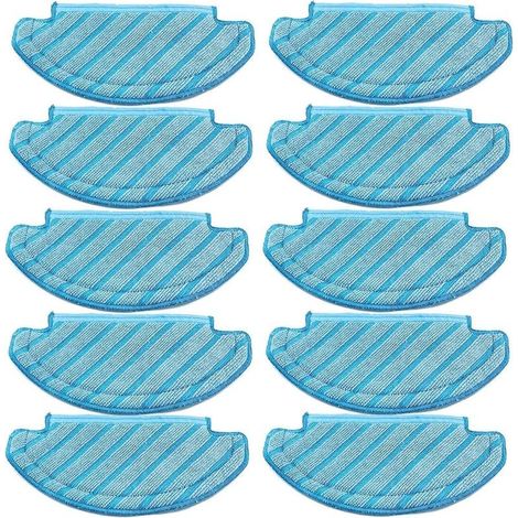 Lot de 10 serpillères pour Robot aspirateur Ecovacs Deebot Ozmo T8 AIVI T8 Max and T8 Series/ N8 Pro (1/5)