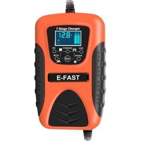KLVGTIFS PU - Desulfator de batterie, chargeur de batterie de voiture 7 étapes pour bateau pour tondeuse à gazon pour moto