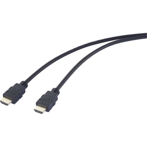 Câble de raccordement SpeaKa Professional HDMI Fiche mâle HDMI-A, Fiche mâle HDMI-A 0.50 m noir SP-1 (1/3)
