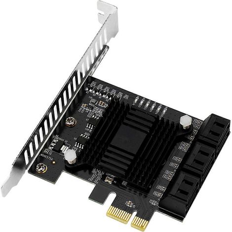 PCIE-zu-6-SATA-Port-Controller-Adapter PCI-E Mining Riser für Win10 Linux 6 Gbit/s (1/5)
