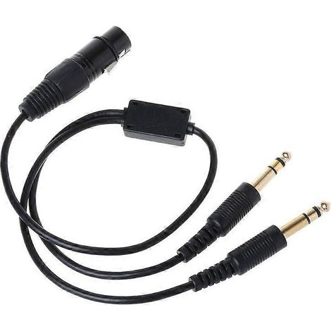 Câble adaptateur XLR vers GA double prise 5 broches pour casque aviation (1/5)