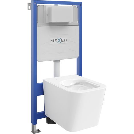 Mexen Teo conjunto empotrado WC bastidor Fenix Slim con taza WC, blanco brillo - 6103385XX00 (1/3)
