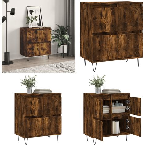 Sideboard Räuchereiche 60x35x70 cm Holzwerkstoff - Schreibtisch - Wohnzimmermöbel - Sideboard - Regal - Holzmöbel - Home & Living (1/5)