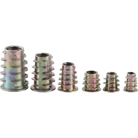 Assortiment de 50 écrous à sertir hexagonaux en alliage de zinc M4/M5/M6/M8/M10 (1/5)