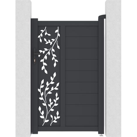 Tor 1m FOLYA H.160cm graues Aluminium