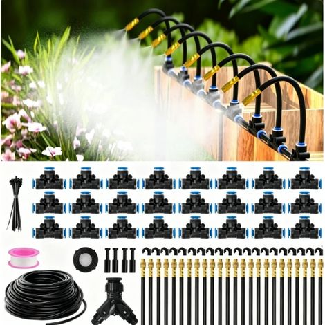 Kit irrigation goutte-à-goutte 30m raccord rapide système arrosage automatique jardin serre pelouse plantes en pot (1/5)