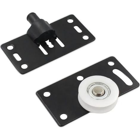 Lot de 10 Roulettes, pour porte coulissante de placard, roulettes silencieuses et réglables en hauteur pour fenêtres et portes de douche. (1/5)