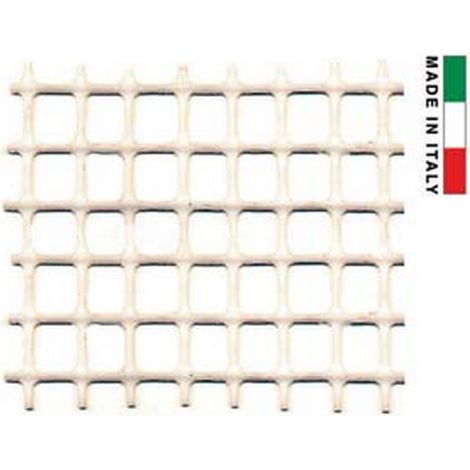 1ROTOLO RETE IN PLASTICA QUADRA BIANCA MM.10X10 - maglia mm.10x10 - altezza cm.100