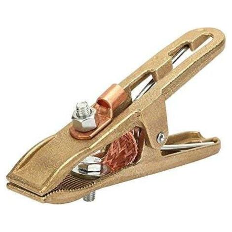 Pair ZVD-Laiton Pince de Masse, Pince de Terre à Souder pour Souduremise à la Terre de Câble pour la Machine de Soudure (500A) (1/4)