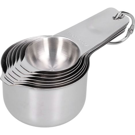 7-teiliges Messlöffel-Set aus Edelstahl mit Graduierung zum Backen und Kochen (1/5)