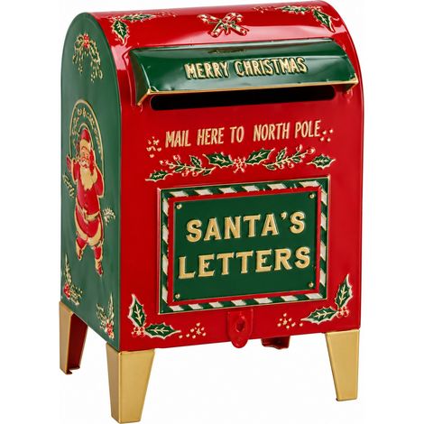 Ad Trend Cassetta Postale Natalizia in Ferro 23x18xH35 cm – Decorazione di Natale (1/2)