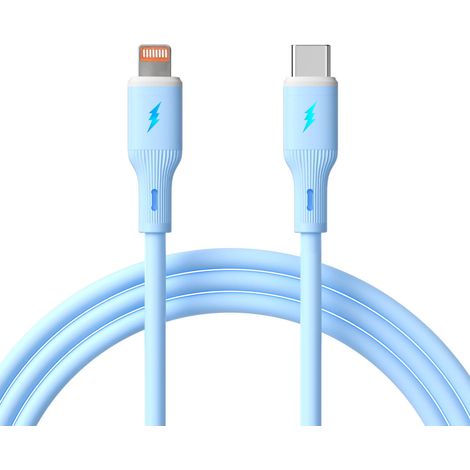 USB-Typ-C-/Lightning-Kabel 1 m AK-USB-72 30 W Silikon blau (1/2)