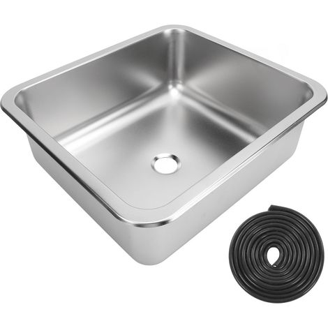 Évier, Rectangulaire 304 en Acier Inoxydable évier Polyvalent pour le Camping-car (Argent poli brossé). (1/5)