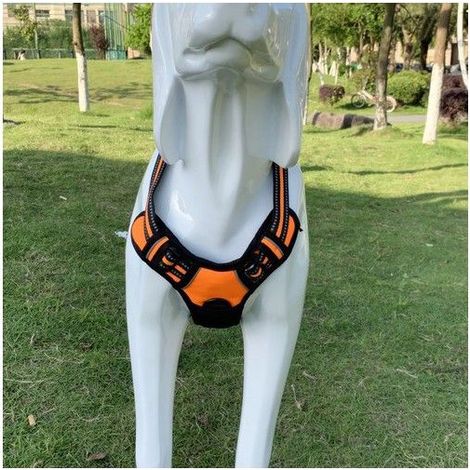 Harnais Anti Traction pour Chien.Cordon de Ceinturelaisses Chien Enrouleur 5M.Colliers.Gilet réglable Réfléchissant, (1/5)