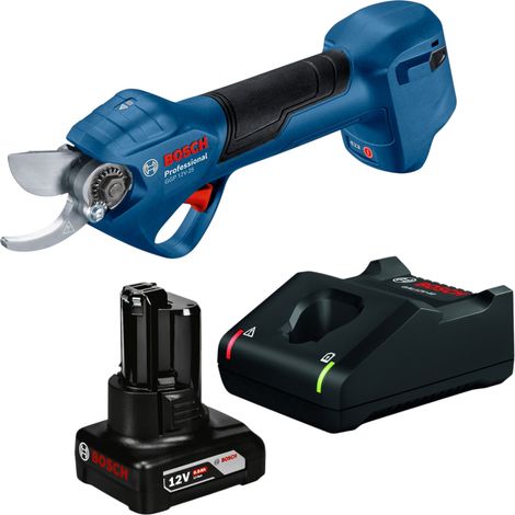 Bosch GGP 12V-25 Forbice da giardino a batteria 12 V 25 mm Brushless + 1x batteria 6,0 Ah + caricabatterie