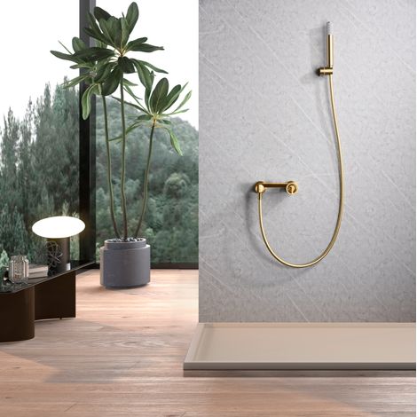 Imex -  Grifo Monomando Ducha y Bañera  Oro Serie  Olimpo