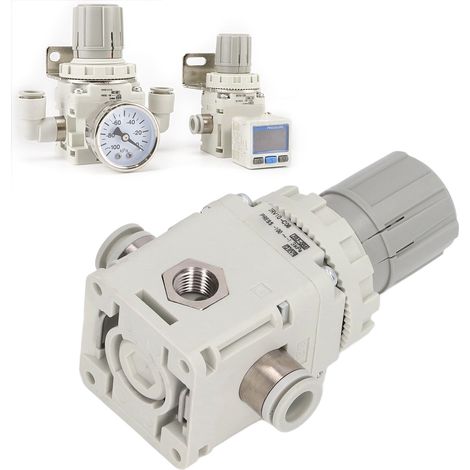 IRV10-C08 manometerfreie Halterung mit 8 mm geradem Durchgangsrohr, pneumatisches Klimaanlagen-Druckventil vom Typ SMC, Unterdruck-Reduzierventil, geeigneter Außendurchmesser des Anschlussrohrs: 8 mm (1/5)