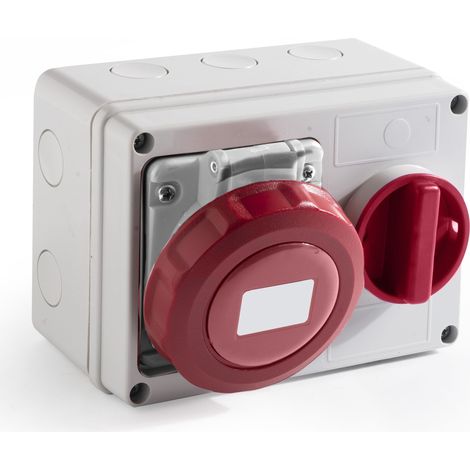 Connecteur industriel RS PRO, 3P+N+E, 32A, 400 V, Montage mural ( Prix pour 1 )