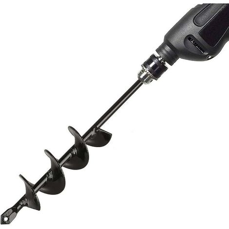 Tariere jardin perceuse,Mèche Jardin Tarière, Outil de Plantation Pratique pour Fleur Planter des Arbres Arbustes - 4×22cm (1/5)