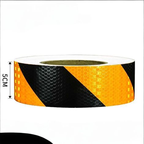 Ruban adhésif réfléchissant haute luminosité 5 cm de largeur 50 m de long imperméable pour camions, remorques, visibilité améliorée du véhicule, bande réfléchissante longue durée (1/3)