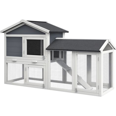 Claque petits animaux plein air bois sapin 147x54x84 cm gris (1/5)