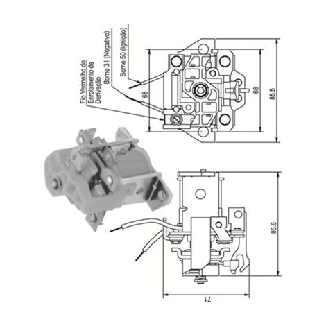 Contacteur, démarreur Magneti Marelli 940113050338 9920699