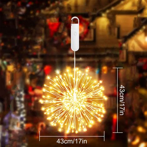 Luci a stringa LED fiabesche con telecomando, 8 modalità, 10 livelli di luminosità, impermeabili, per feste di Natale, decorazioni da giardino, tende, verande (1/5)