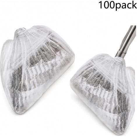 100 Pcs Housse Balai Non Tissé Jetable Poussière Cheveux Sol Nettoyage Maison Cuisine (1/5)