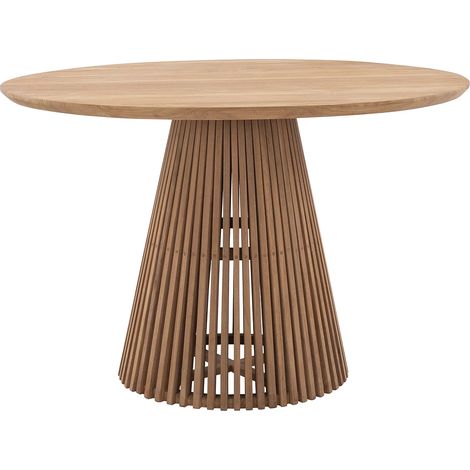 Table à manger de jardin en teck D.120 cm - Naturel clair - TRIANI de MYLIA (1/5)