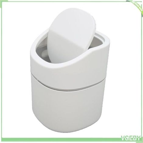 Fafeicy mini poubelle avec couvercle Mini Poubelle de Bureau, Poubelle de Comptoir en Plastique D'une capacité de 2 L hygiene soin (1/5)