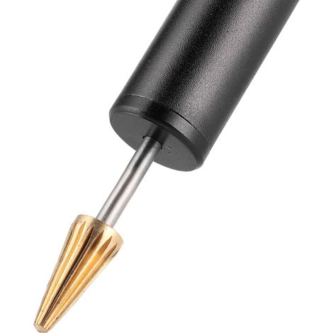 Stylo applicateur de teinture pour bords de cuir, rouleau à peinture, outil d'impression sur les bords pour le travail du cuir (noir) (1/5)