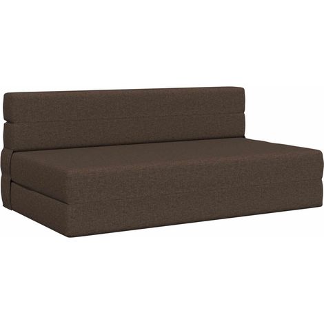Klappsofa Bett Taupe 152 x 86,5 x 60 cm Stoff vidaXL