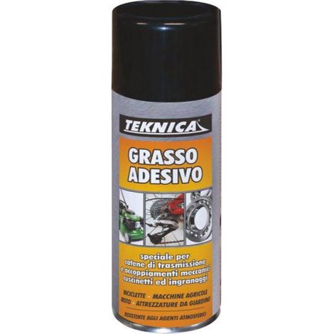 Teknica Grasso Adesivo Spray 400 ml adesivo forte lubrifica e protegge