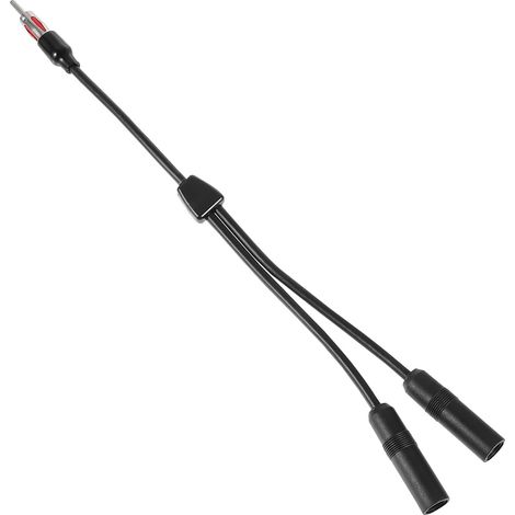 Câble Adaptateur d'Antenne Voiture 1 Mâle vers 2 Femelles Répartiteur Antenne Radio Auto Câble Extension Antenne Coaxial Compatible Autoradio Connexion Stable et Solide (1/5)