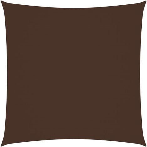Voile de parasol Tissu Oxford carré 3x3 m Marron (1/5)