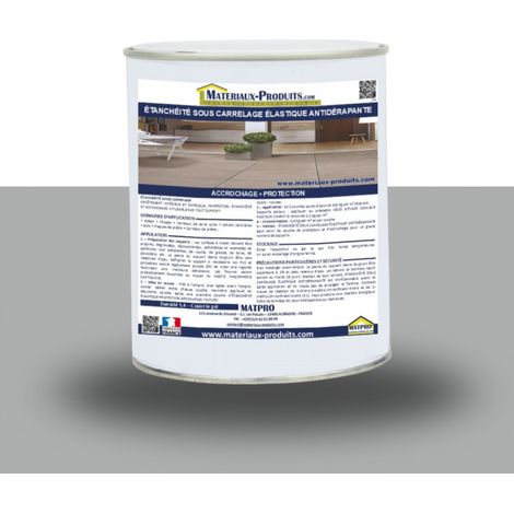 Étanchéité sous carrelage élastique antidérapante - 1 Kg Gris ciment - MATPRO (1/3)