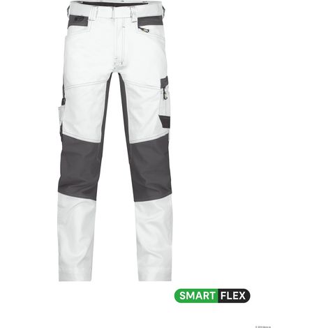 Dassy Stretch-Malerhose Helix PESCO41 201022 Gr. 44-STANDARD weiß/anthrazitgrau (1/3)