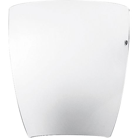 Applique Série Kawa 22Cm - Lampe En Verre Blanc Satiné Et Métal Avec Douille E27 Pour Led - Groupe Rossini (1/3)