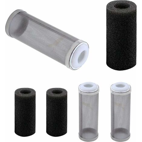 Garde de Filtre Maille Protection 6 Pièces Filtre Entrée Eponge Garde de Filtre Aquarium Filtre en Acier Inoxydable Crepine Aquarium pour Protection Petits Poissons et Crevettes 16 mm (1/5)