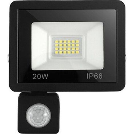 [NEVER USED] 20W Outdoor LED Floodlight with Motion Sensor, 6500K. IP66 rated, this outdoor LED floodlight features a motion sensor and is suitable for gardens, patios, lawns, and parties. 180-240V