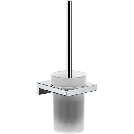 Hansgrohe AddStoris - Scopino WC a parete, vetro opaco/cromo 41752000 (1/2)