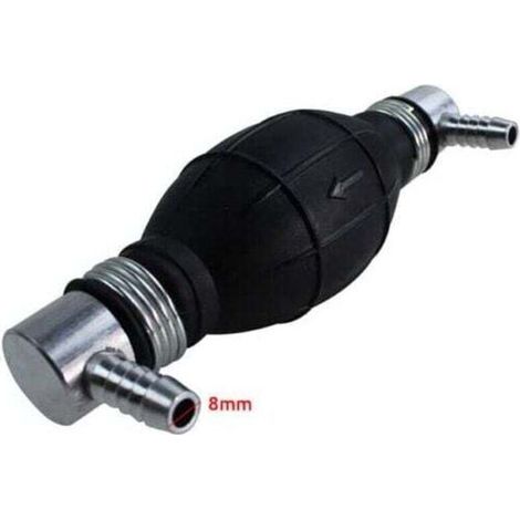 Pompe Poire d'Amorçage pour Système Alimentation Carburant Gasoil Essence Diesel 8mm Coude 90° Universel (1/2)