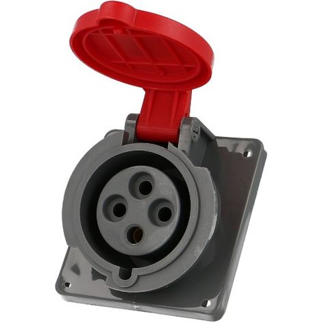 Solera – Socle femelle CEE triphasé 4 x 16A – Incliné – Indice de protection IP44 – Pour installation électrique professionnelle