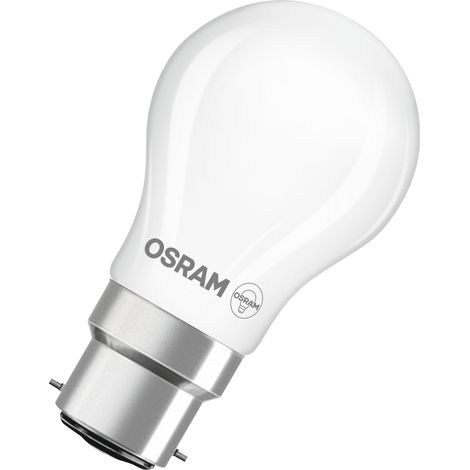 OSRAM Lampe LED  Superstar P40 Globe Filament dimmable, 2700 K blanc chaud, 3,4 W, B22d, dépolie, 470 lm, 15 000 h, pour luminaires de table et suspendus, non éblouissante